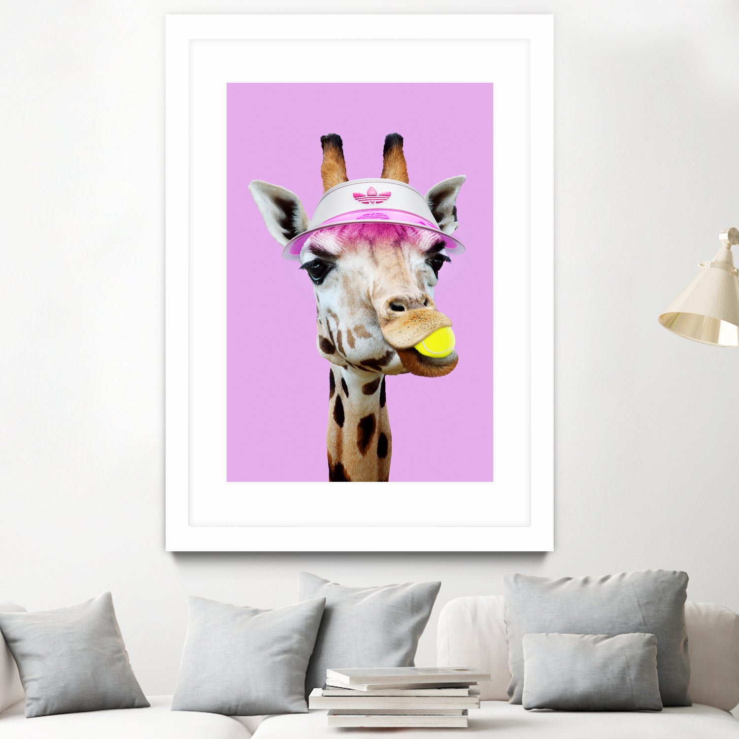 TENNIS GIRAFFE by Jonas Loose on GIANT ART - fuchsia photo manipulation