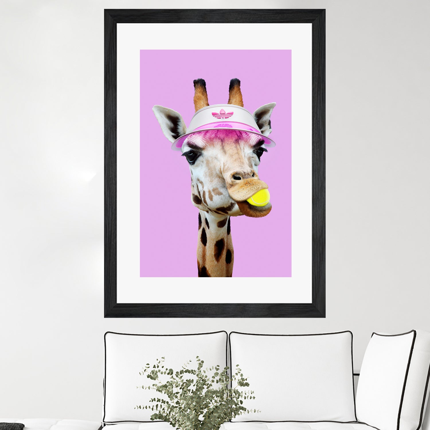 TENNIS GIRAFFE by Jonas Loose on GIANT ART - fuchsia photo manipulation