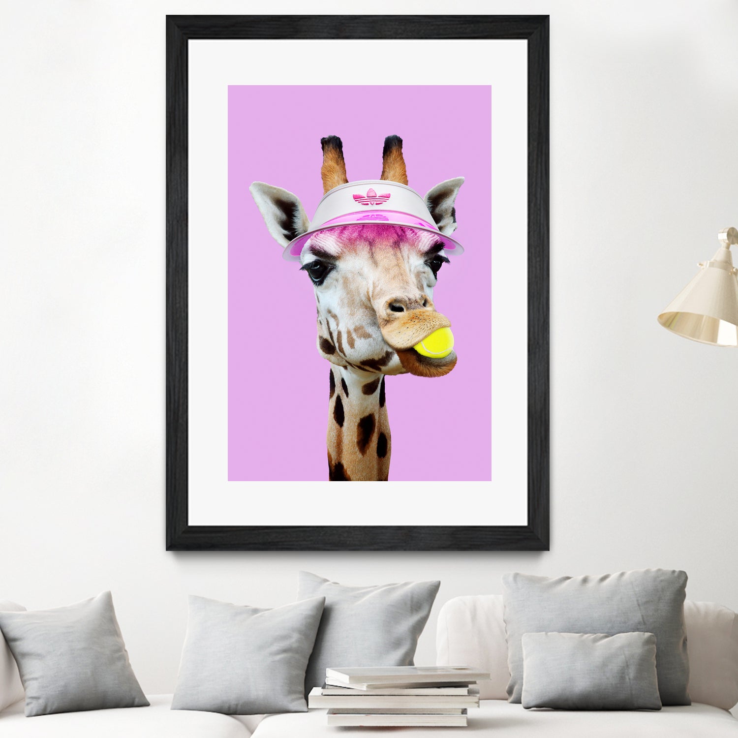 TENNIS GIRAFFE by Jonas Loose on GIANT ART - fuchsia photo manipulation