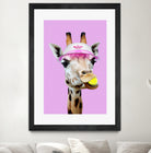 TENNIS GIRAFFE by Jonas Loose on GIANT ART - fuchsia photo manipulation