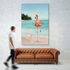 WANNABE FLAMINGO by Jonas Loose on GIANT ART - blue photo manipulation