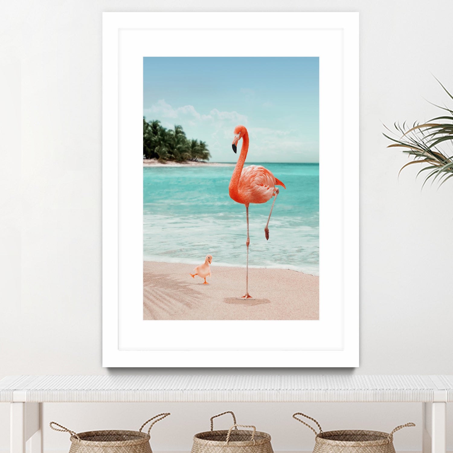 WANNABE FLAMINGO by Jonas Loose on GIANT ART - blue photo manipulation