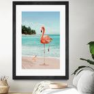 WANNABE FLAMINGO by Jonas Loose on GIANT ART - blue photo manipulation