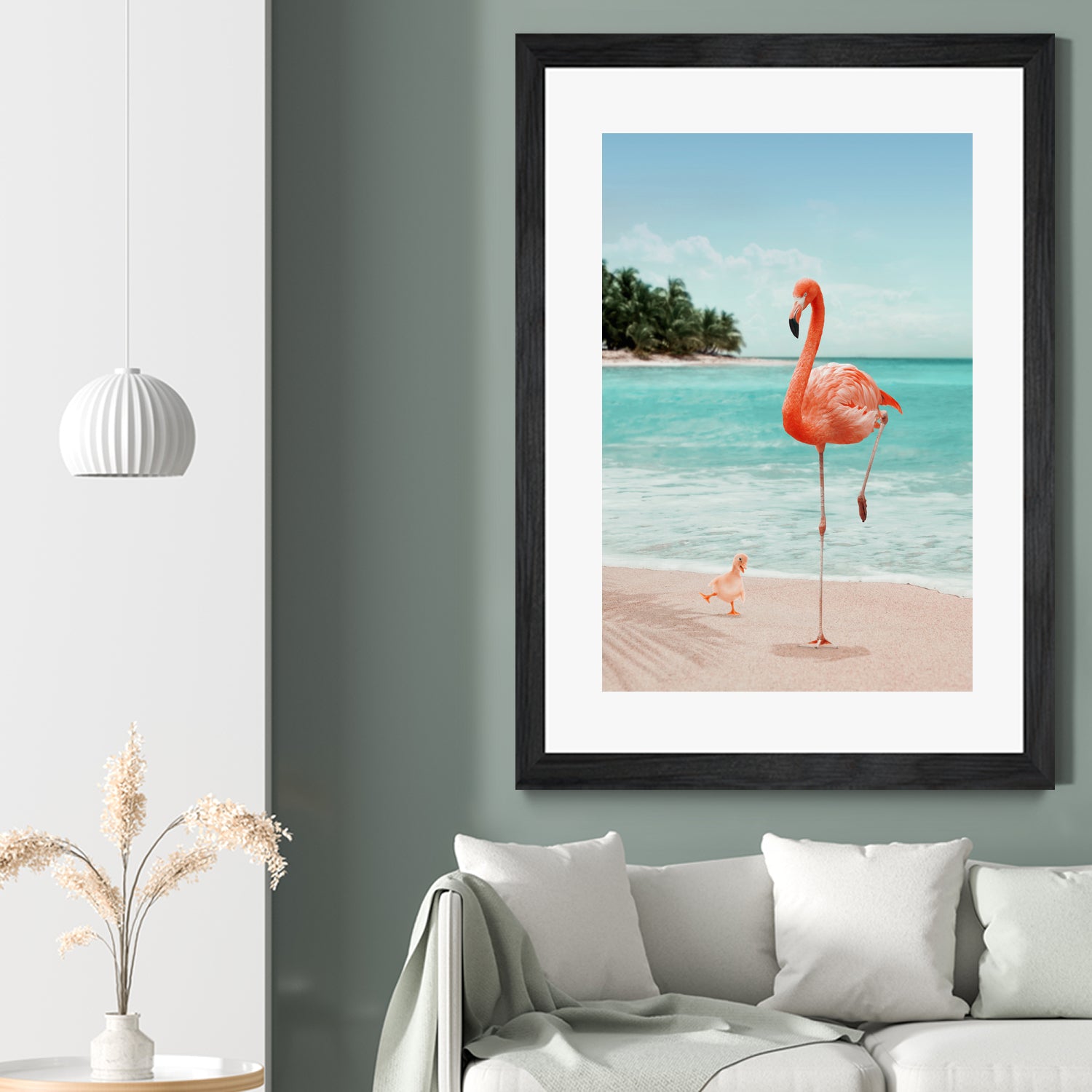 WANNABE FLAMINGO by Jonas Loose on GIANT ART - blue photo manipulation