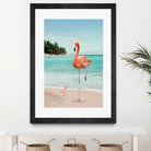 WANNABE FLAMINGO by Jonas Loose on GIANT ART - blue photo manipulation