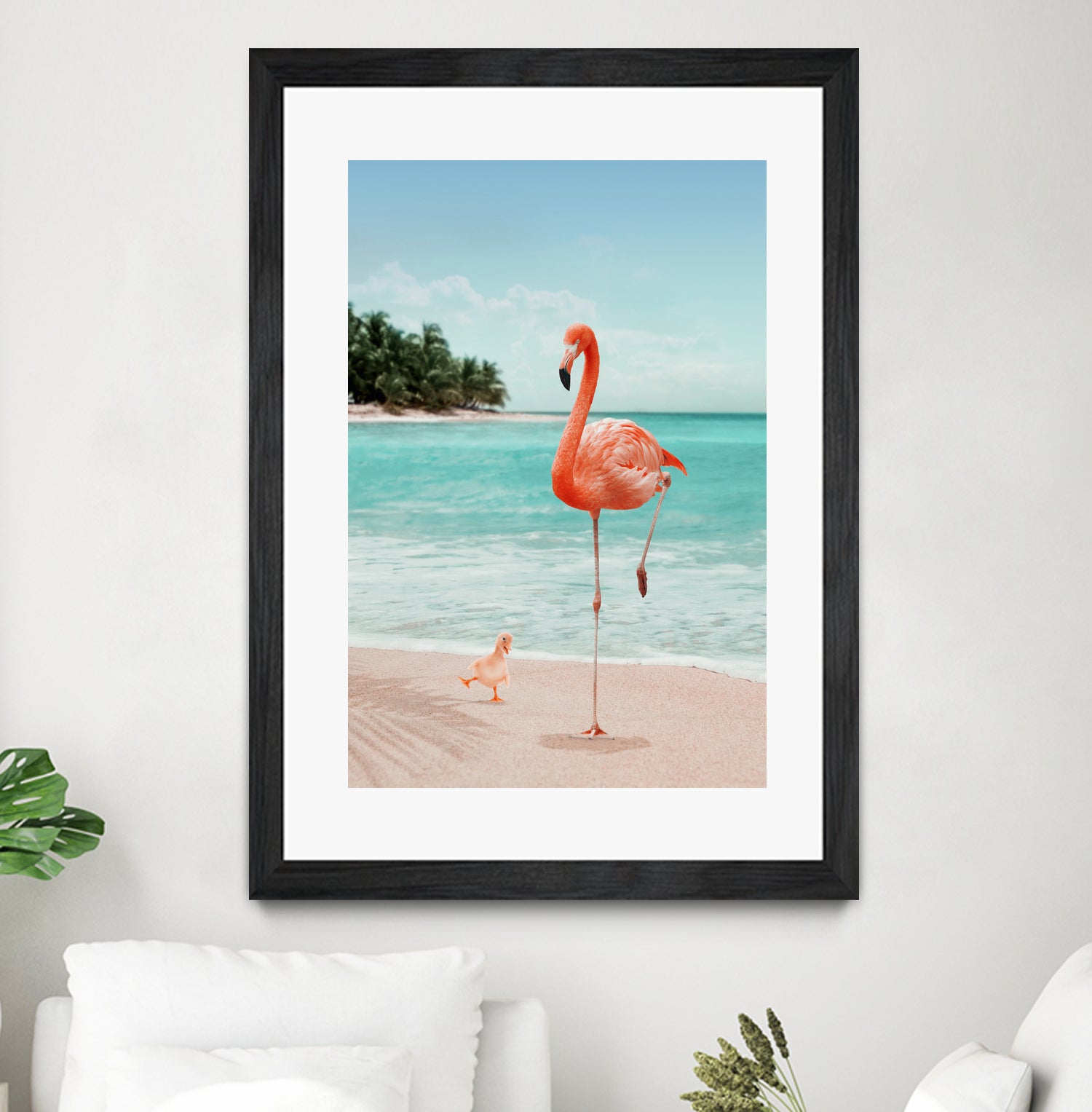 WANNABE FLAMINGO by Jonas Loose on GIANT ART - blue photo manipulation