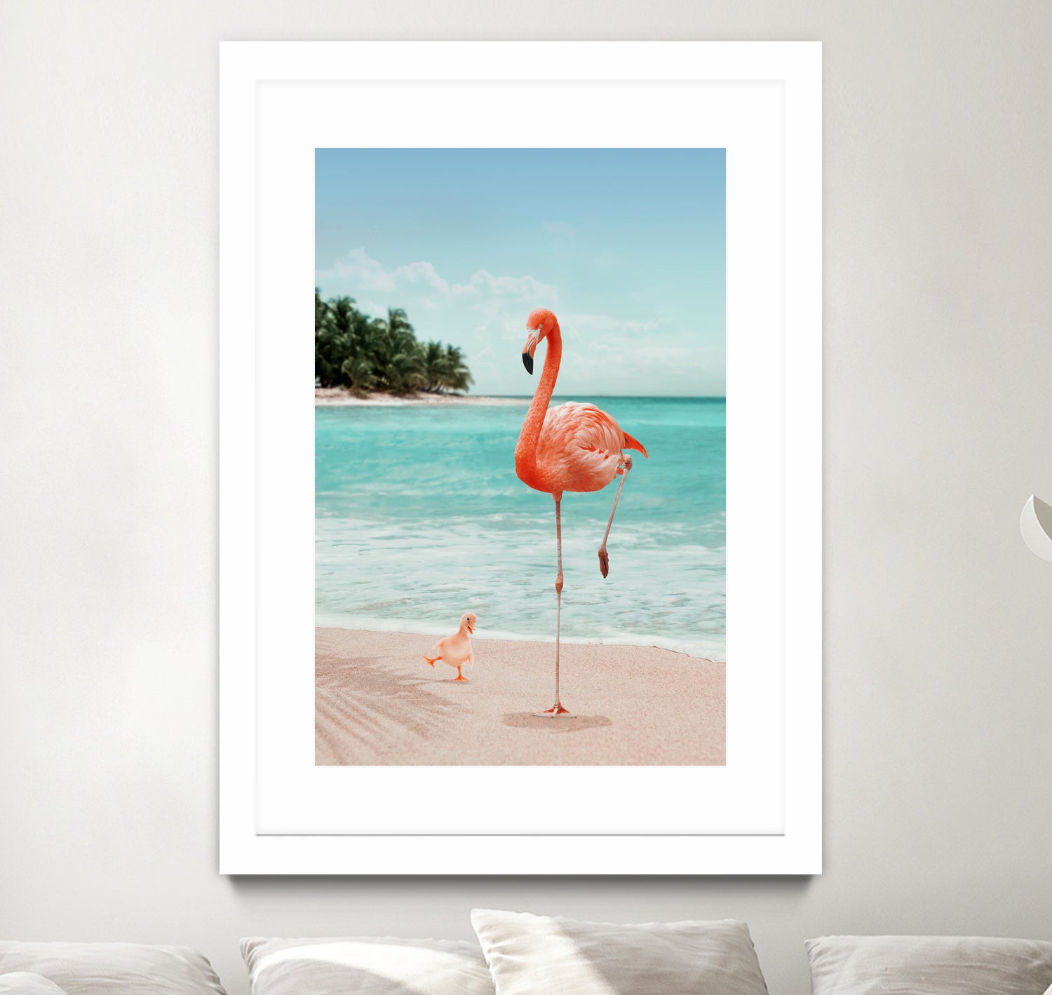 WANNABE FLAMINGO by Jonas Loose on GIANT ART - blue photo manipulation