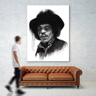 Hendrix by Solti Balázs on GIANT ART - white digital painting