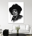 Hendrix by Solti Balázs on GIANT ART - white digital painting