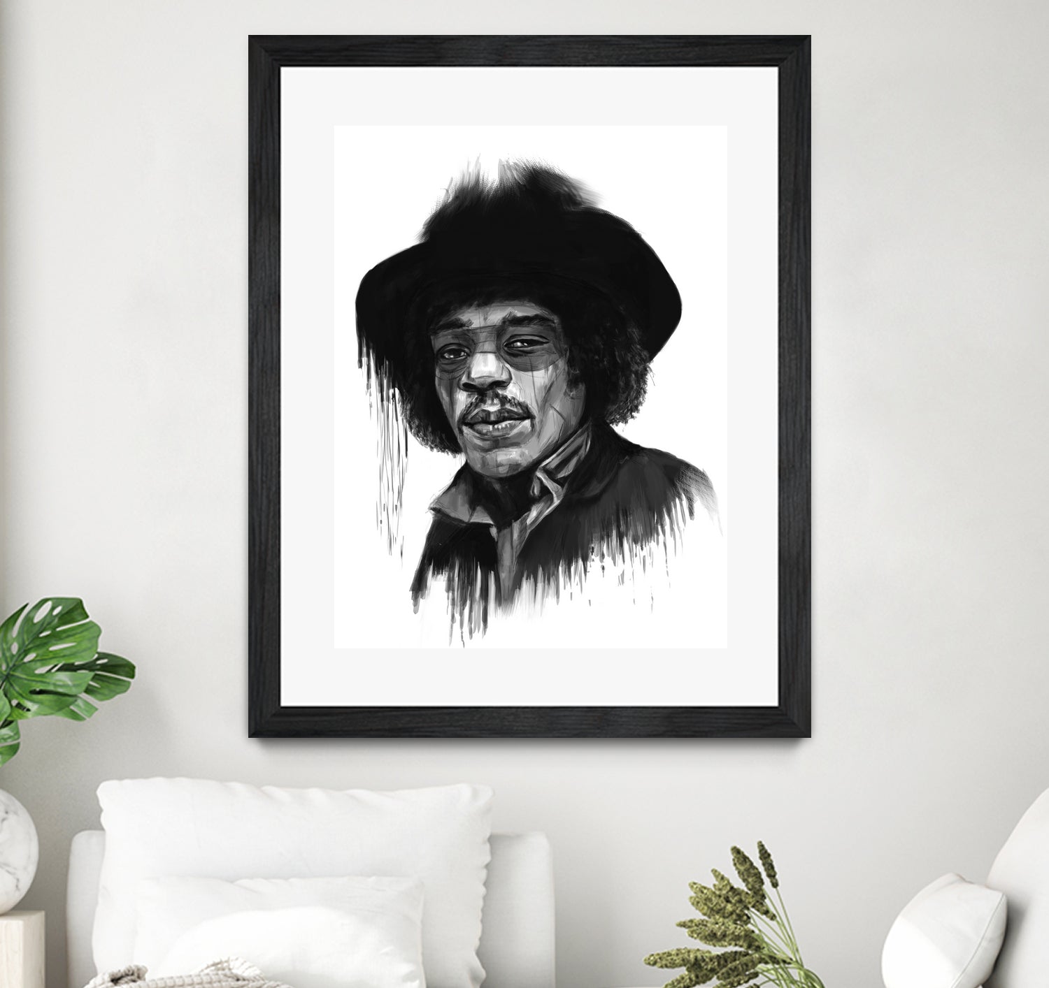 Hendrix by Solti Balázs on GIANT ART - white digital painting