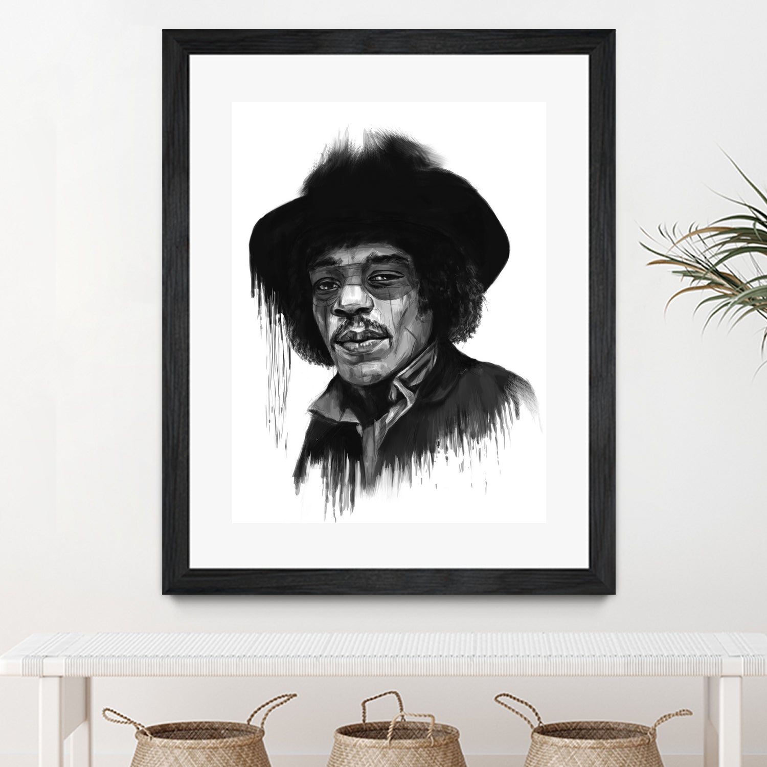 Hendrix by Solti Balázs on GIANT ART - white digital painting