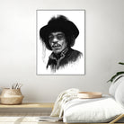 Hendrix by Solti Balázs on GIANT ART - white digital painting