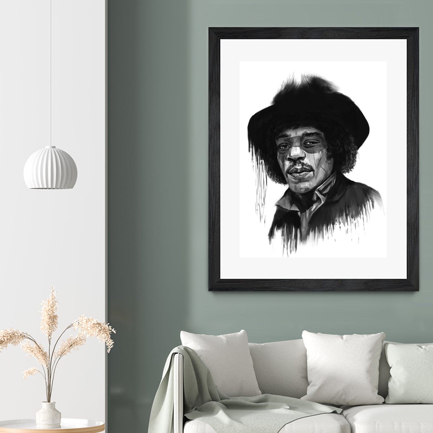 Hendrix by Solti Balázs on GIANT ART - white digital painting