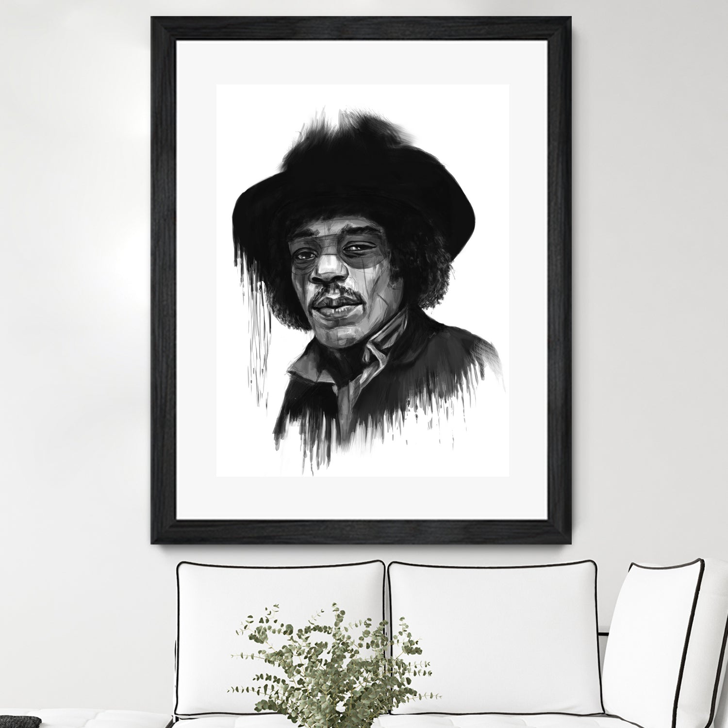 Hendrix by Solti Balázs on GIANT ART - white digital painting