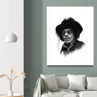 Hendrix by Solti Balázs on GIANT ART - white digital painting