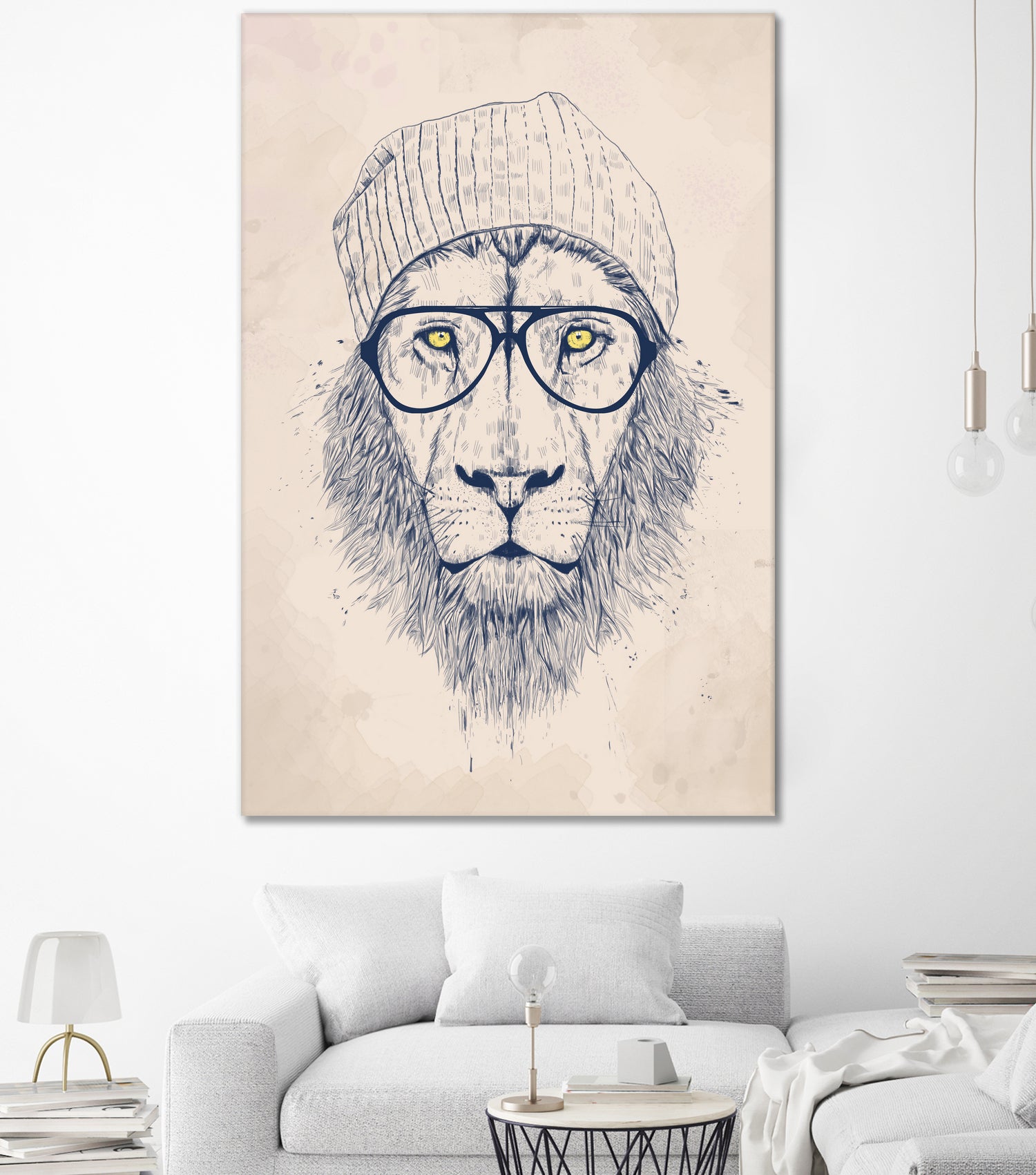 Cool lion by Solti Balázs on GIANT ART - brown digital painting