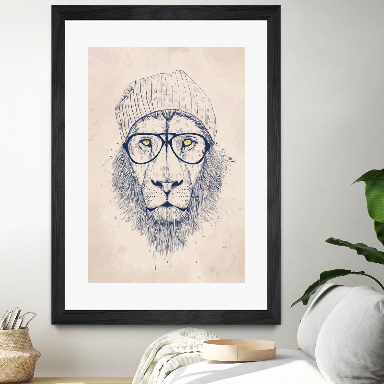 Cool lion by Solti Balázs on GIANT ART - brown digital painting