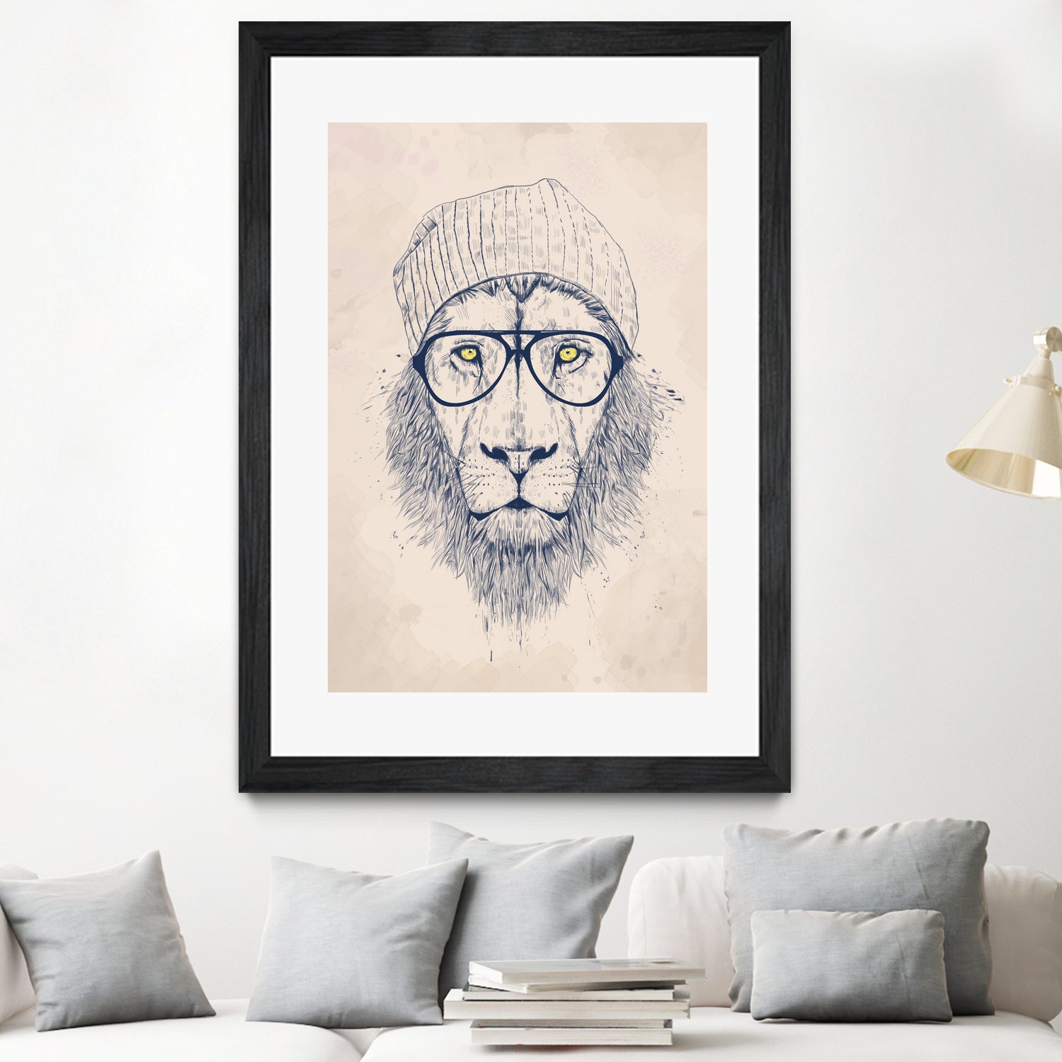 Cool lion by Solti Balázs on GIANT ART - brown digital painting