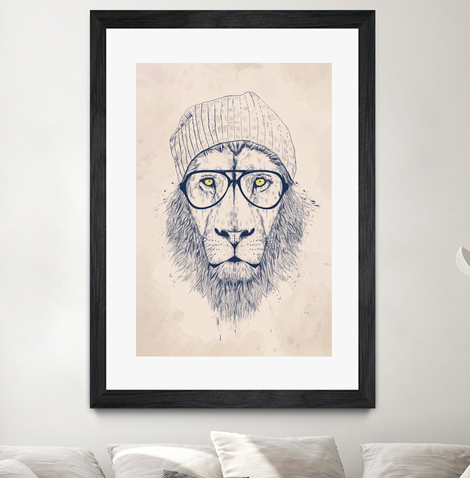 Cool lion by Solti Balázs on GIANT ART - brown digital painting