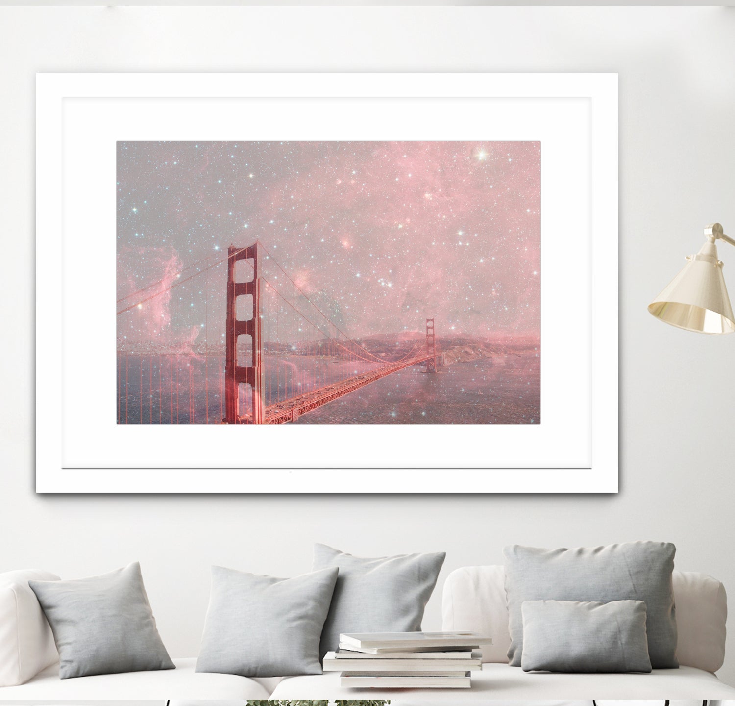 Stardust Covering San Francisco by Bianca Green on GIANT ART - pink photo illustration