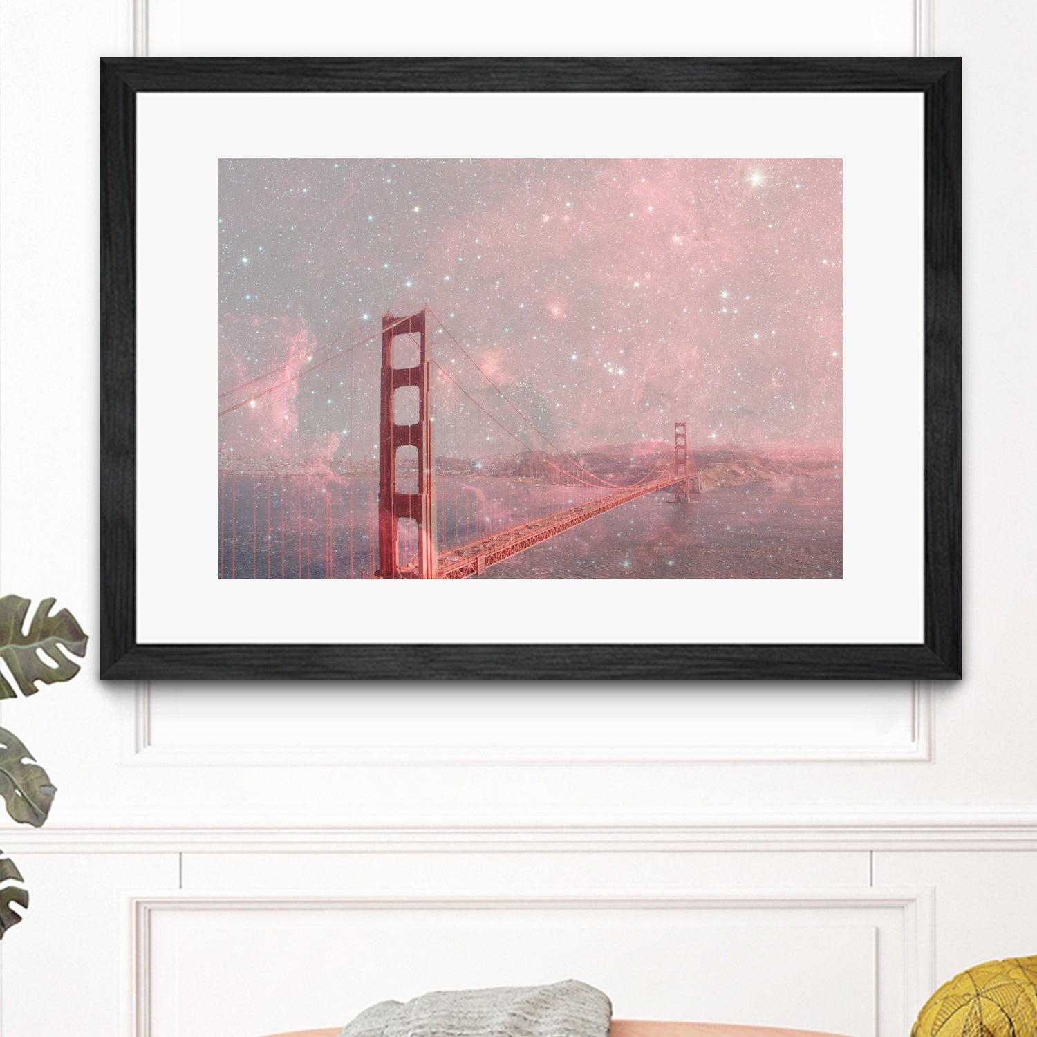 Stardust Covering San Francisco by Bianca Green on GIANT ART - pink photo illustration