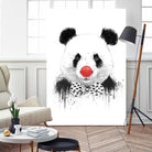 Clown panda by Solti Balázs on GIANT ART - black mixed media