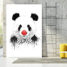 Clown panda by Solti Balázs on GIANT ART - black mixed media