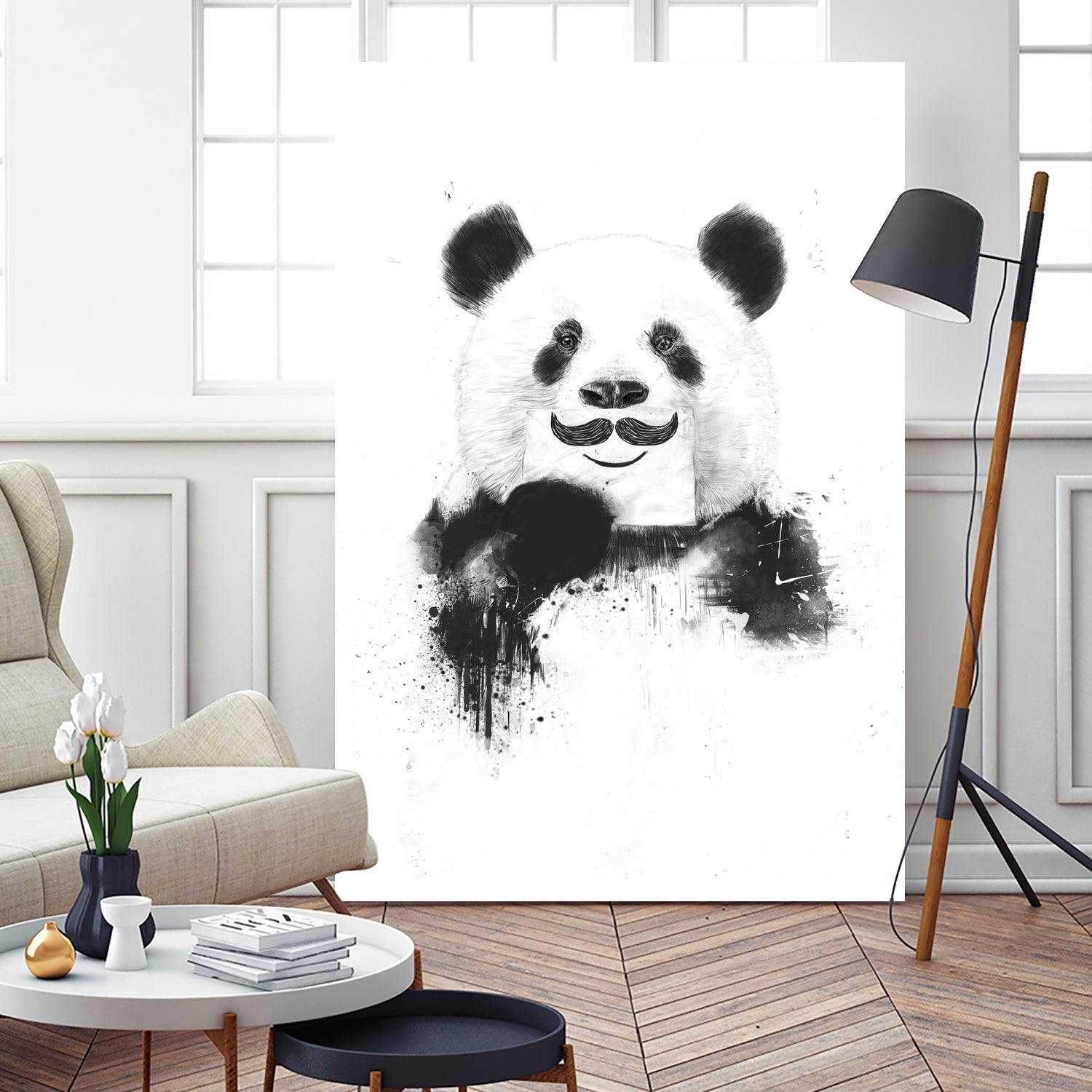 Funny panda by Solti Balázs on GIANT ART - white digital drawing