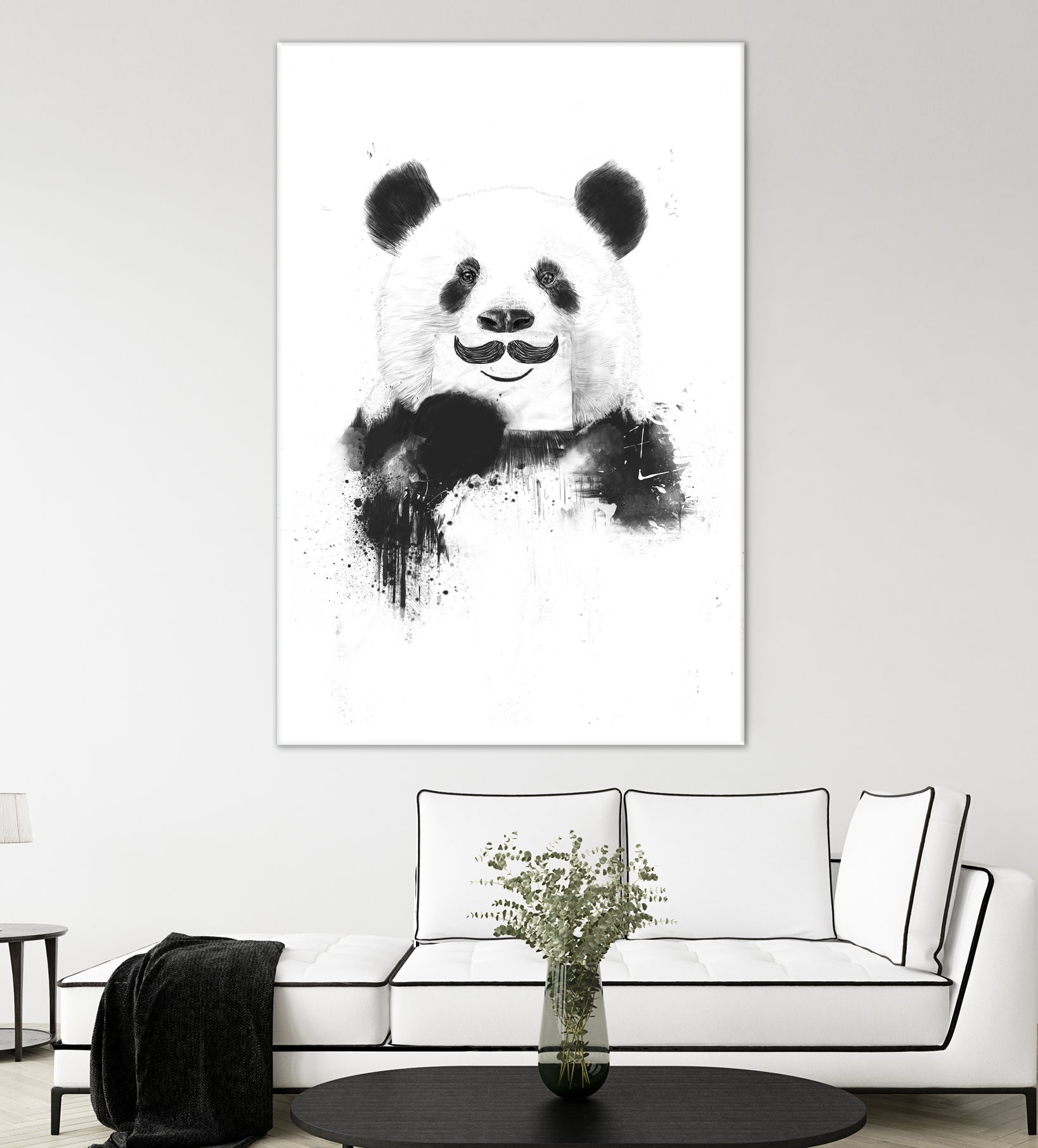 Funny panda by Solti Balázs on GIANT ART - white digital drawing