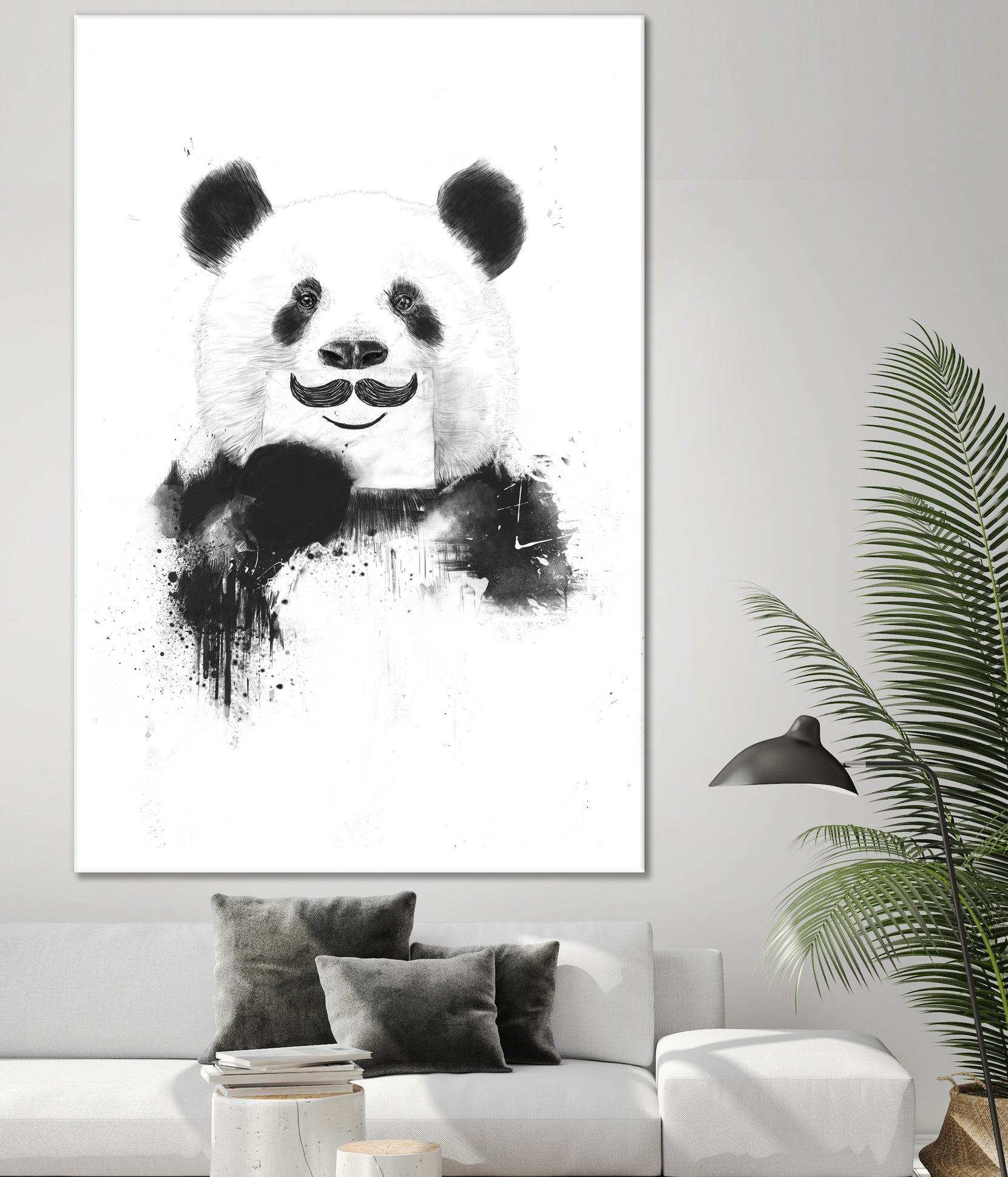 Funny panda by Solti Balázs on GIANT ART - white digital drawing