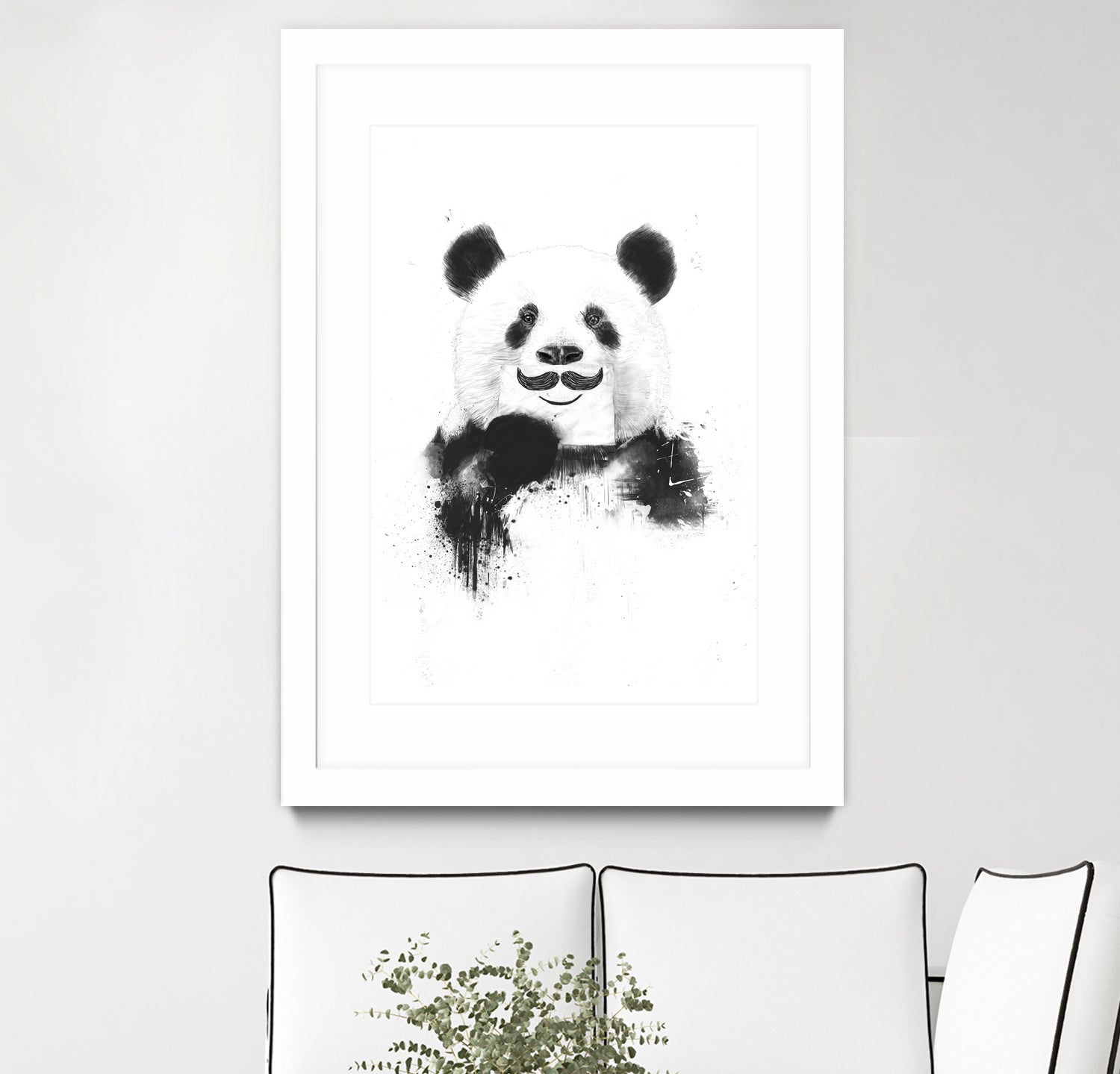 Funny panda by Solti Balázs on GIANT ART - white digital drawing