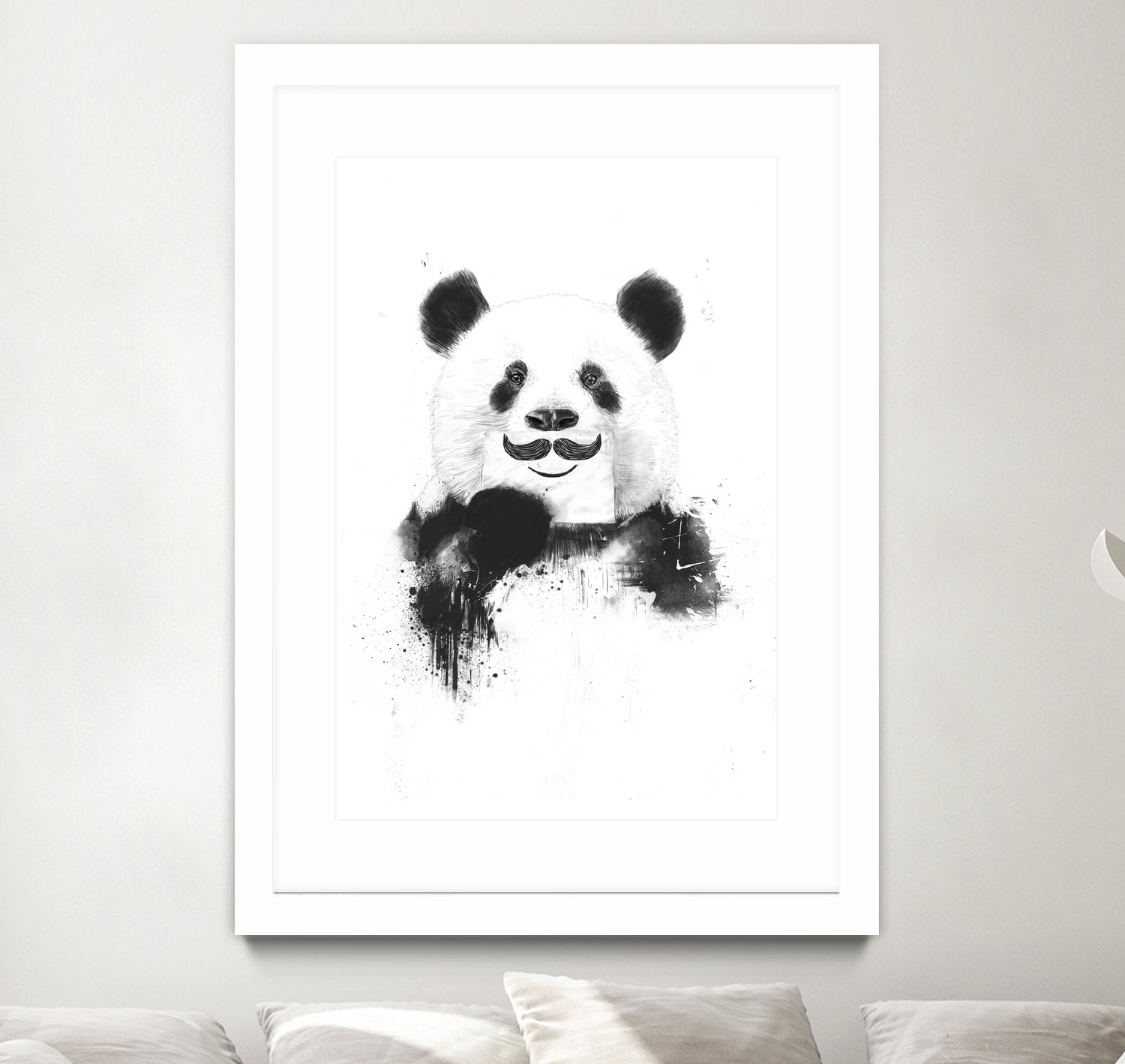 Funny panda by Solti Balázs on GIANT ART - white digital drawing