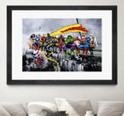 More Marvel & DC Superheroes Lunch Atop A Skyscraper by Dan Avenell on GIANT ART - gray digital painting