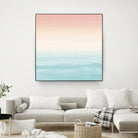 Touching Watercolor Abstract Beach Dream #3 #painting #decor by Anita & Bella Jantz on GIANT ART - orange digital painting