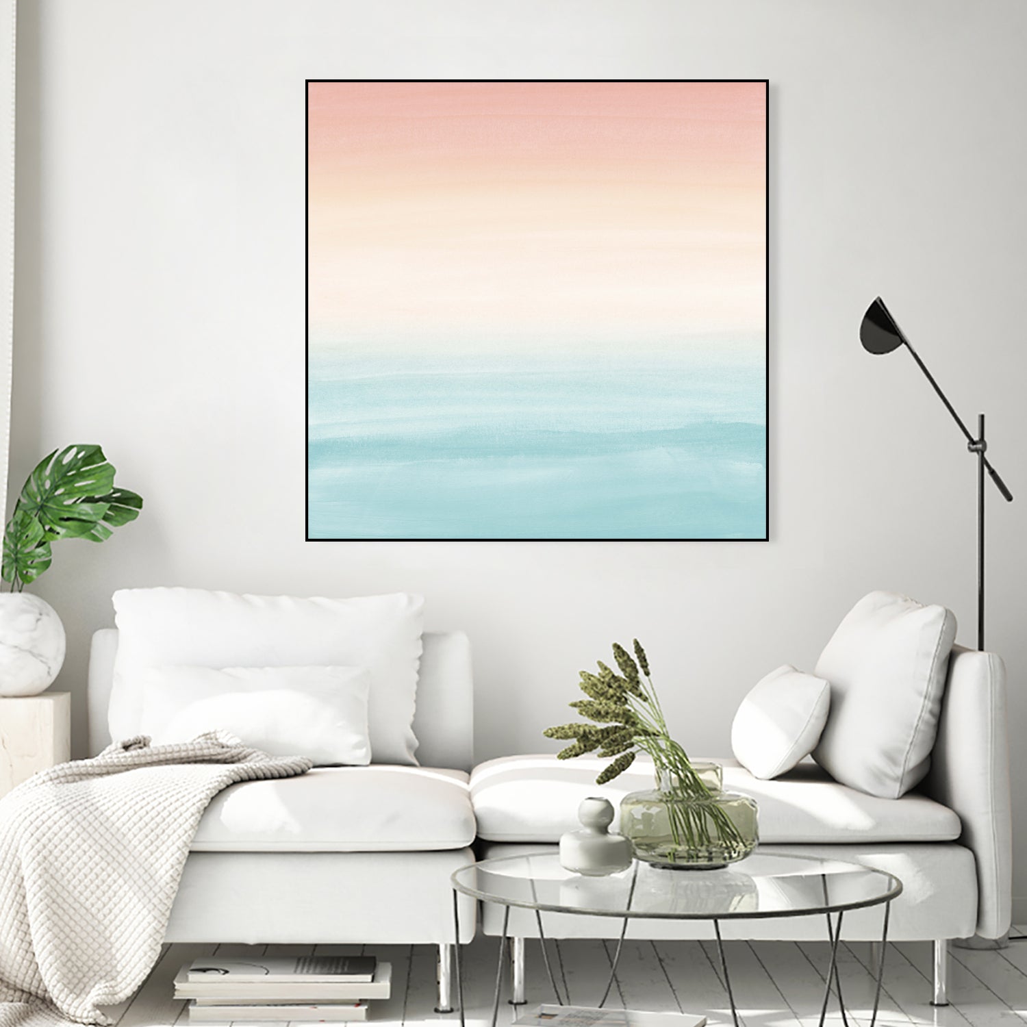 Touching Watercolor Abstract Beach Dream #3 #painting #decor by Anita & Bella Jantz on GIANT ART - orange digital painting