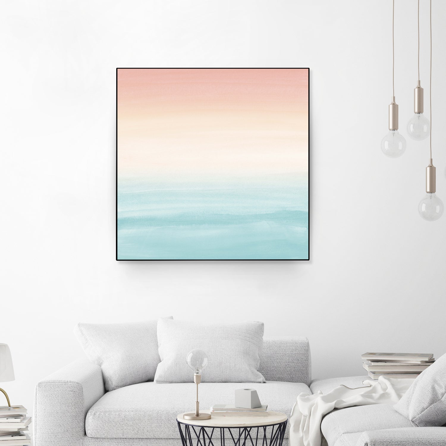 Touching Watercolor Abstract Beach Dream #3 #painting #decor by Anita & Bella Jantz on GIANT ART - orange digital painting