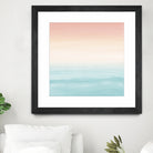 Touching Watercolor Abstract Beach Dream #3 #painting #decor by Anita & Bella Jantz on GIANT ART - orange digital painting