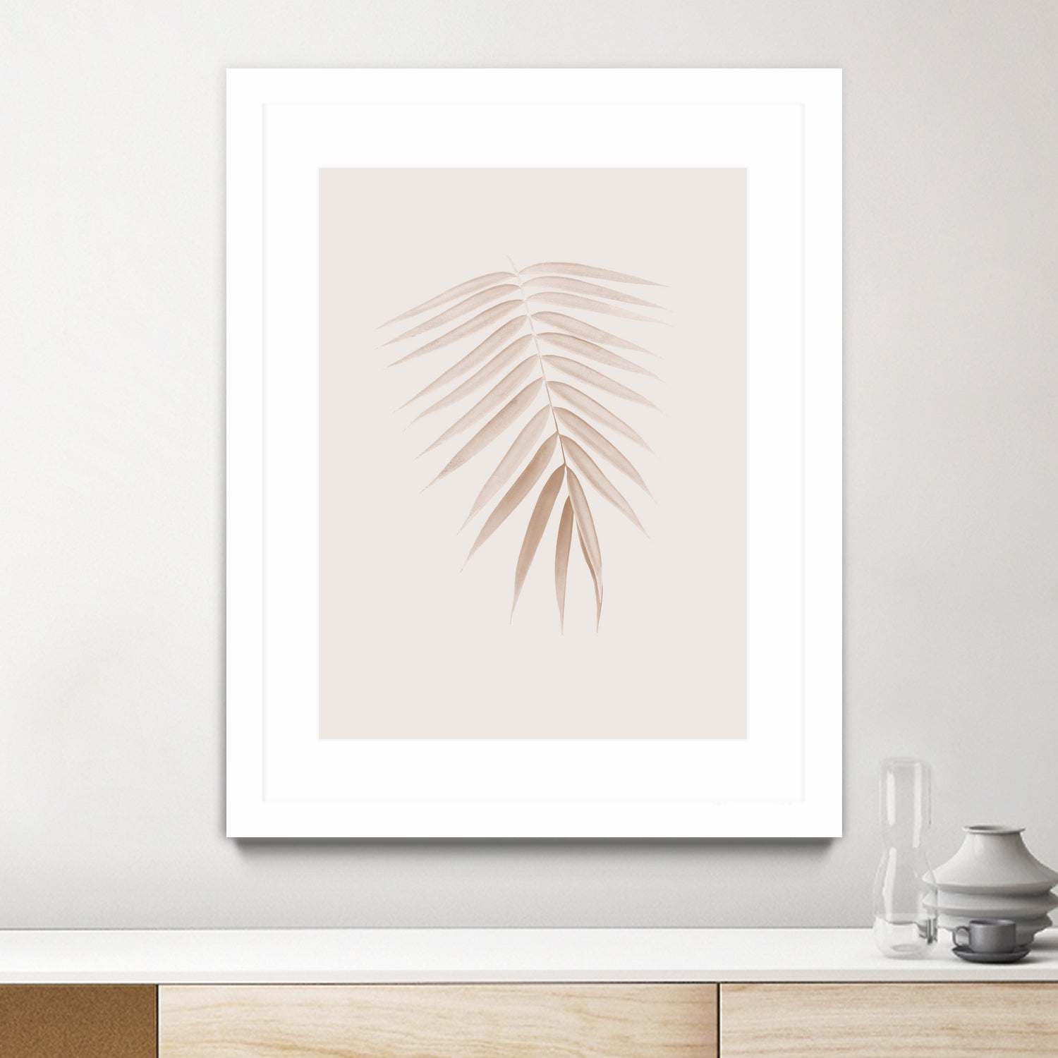 Palm Leaf Finesse #1 #minimal #tropical #decor #art by Anita & Bella Jantz on GIANT ART - brown photo illustration