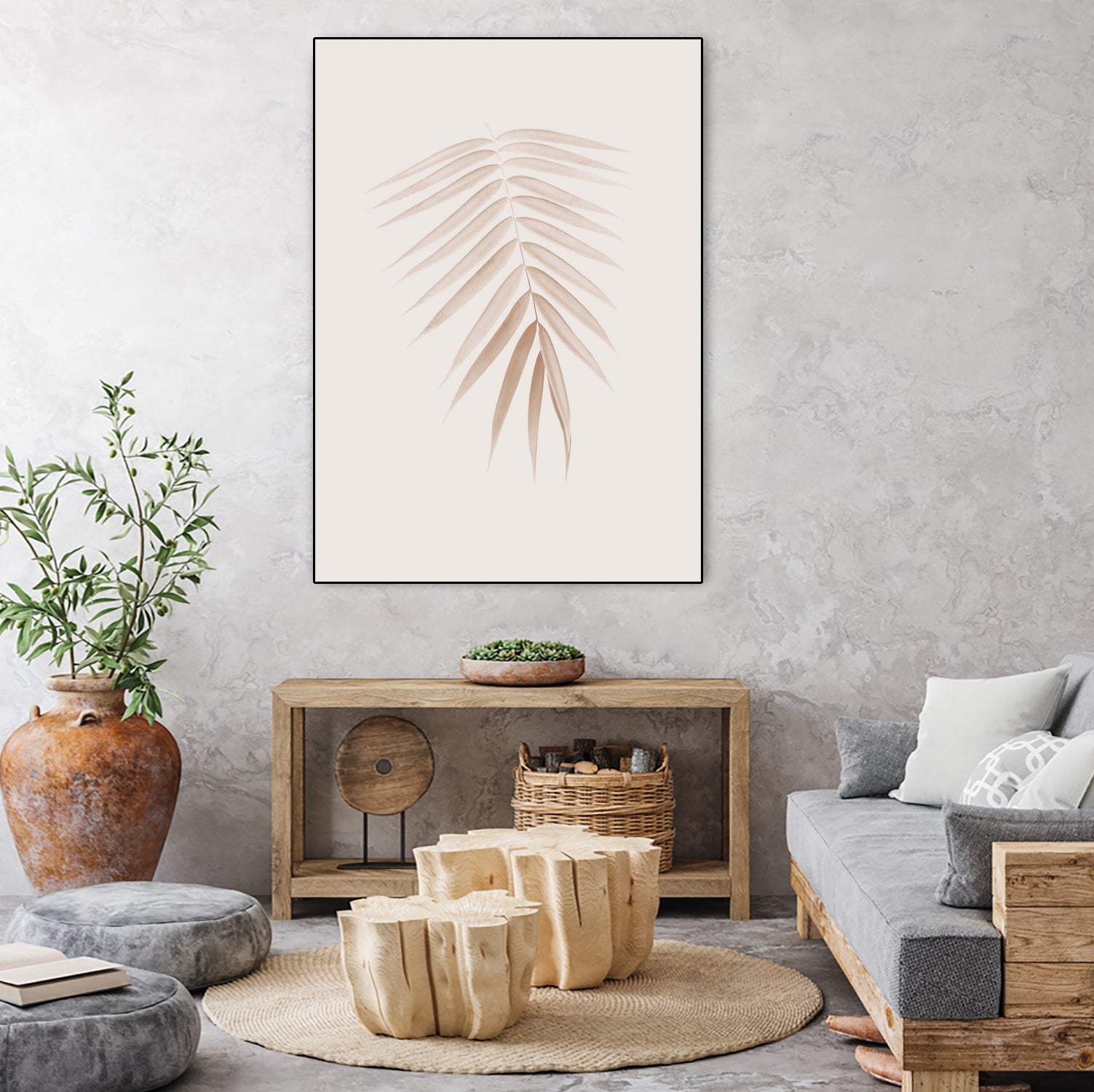 Palm Leaf Finesse #1 #minimal #tropical #decor #art by Anita & Bella Jantz on GIANT ART - brown photo illustration