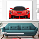 LaFerrari Mosaic by Cristian Mielu on GIANT ART - red digital drawing