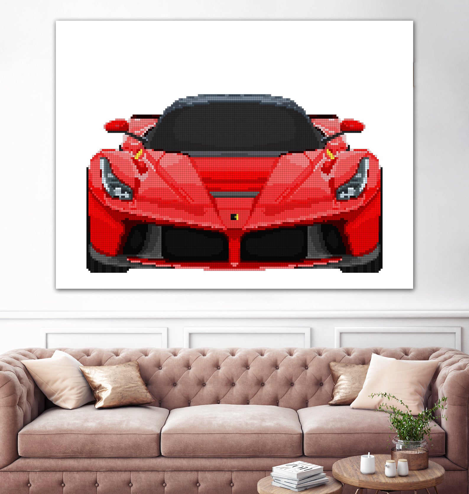 LaFerrari Mosaic by Cristian Mielu on GIANT ART - red digital drawing