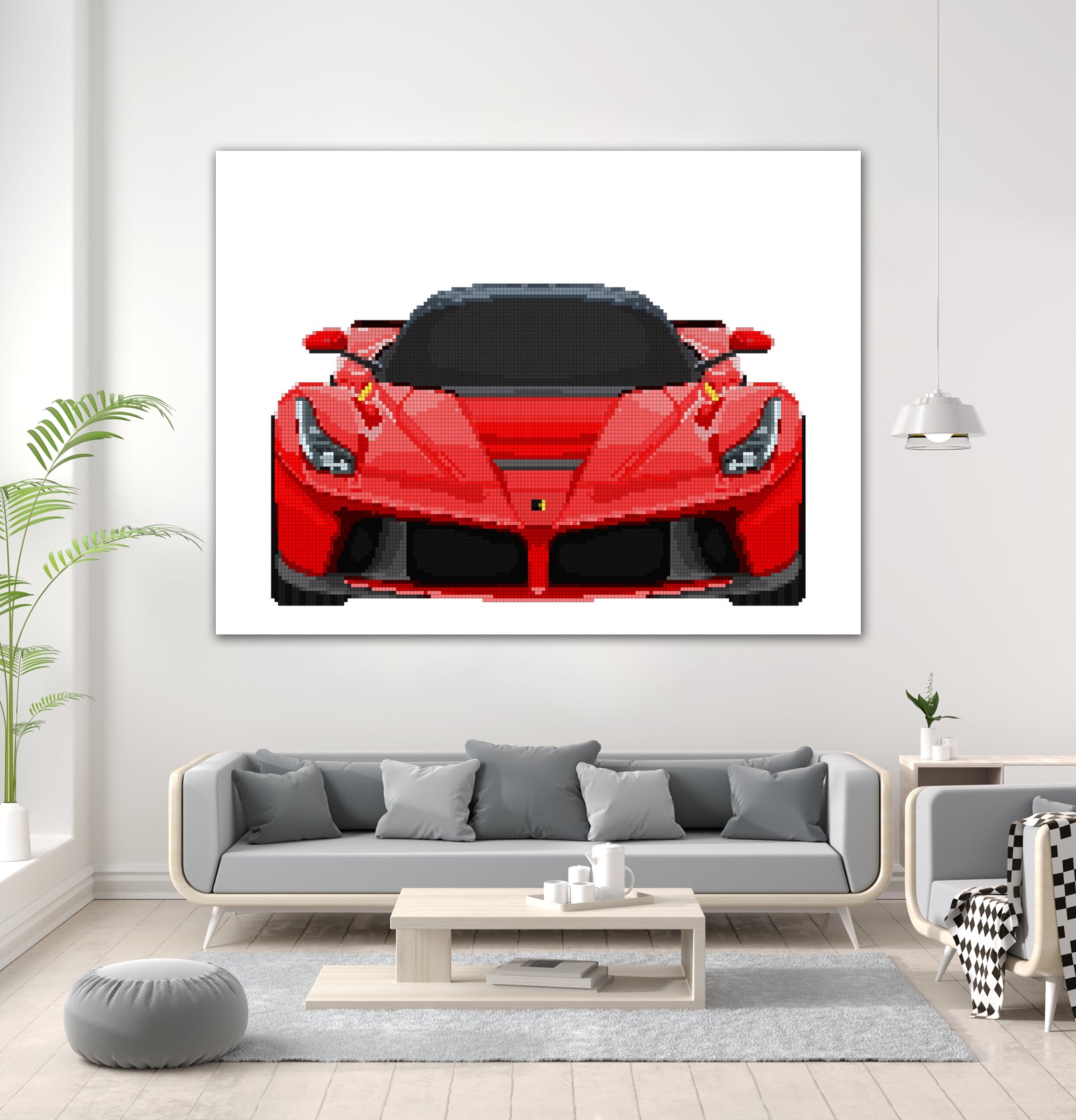 LaFerrari Mosaic by Cristian Mielu on GIANT ART - red digital drawing