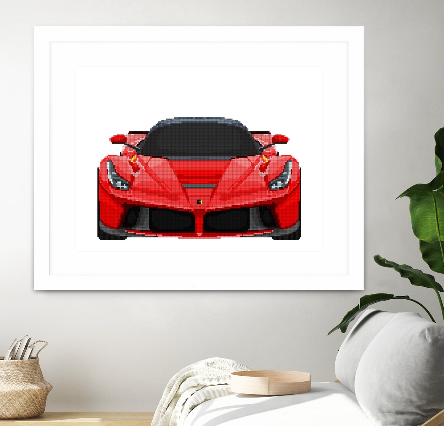 LaFerrari Mosaic by Cristian Mielu on GIANT ART - red digital drawing