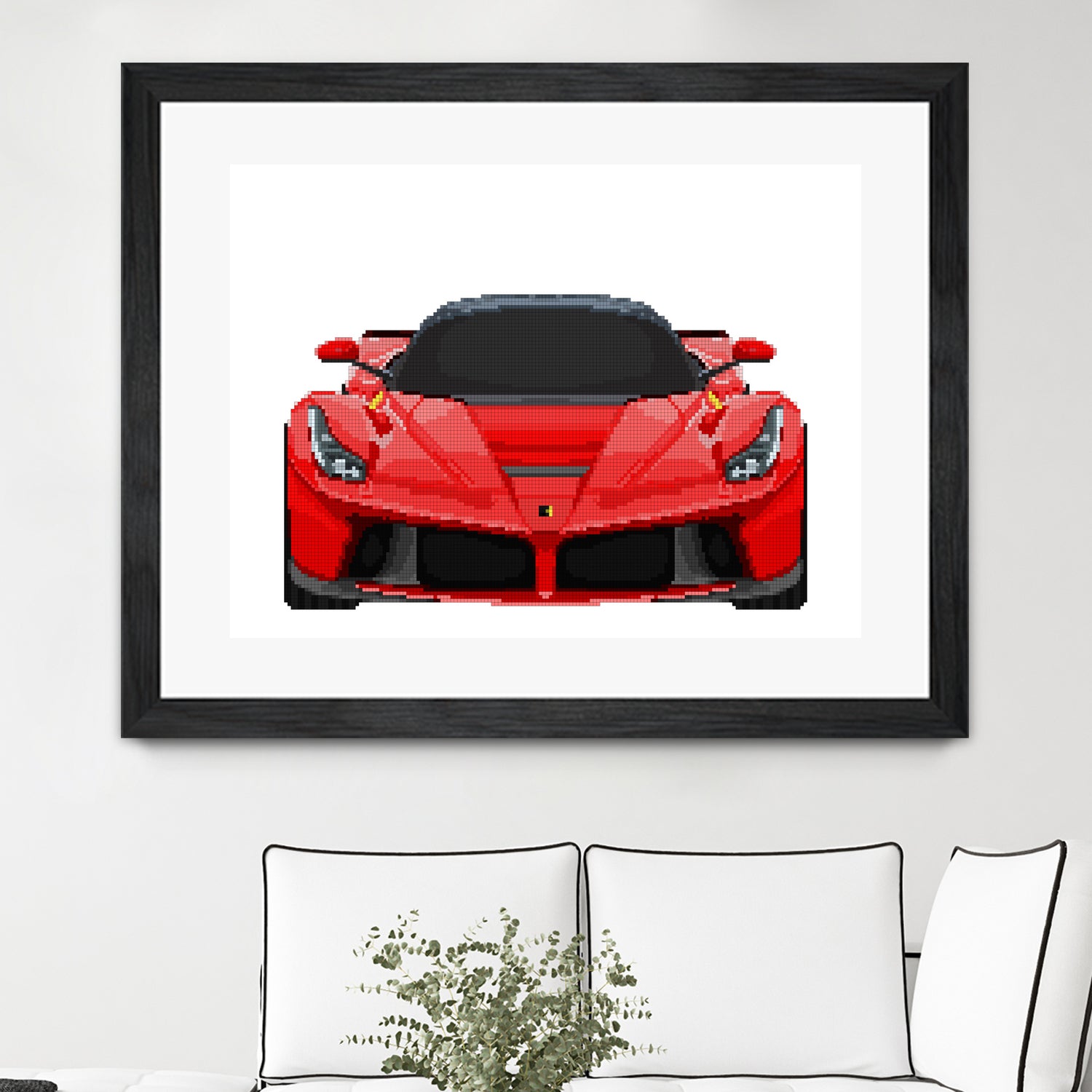 LaFerrari Mosaic by Cristian Mielu on GIANT ART - red digital drawing