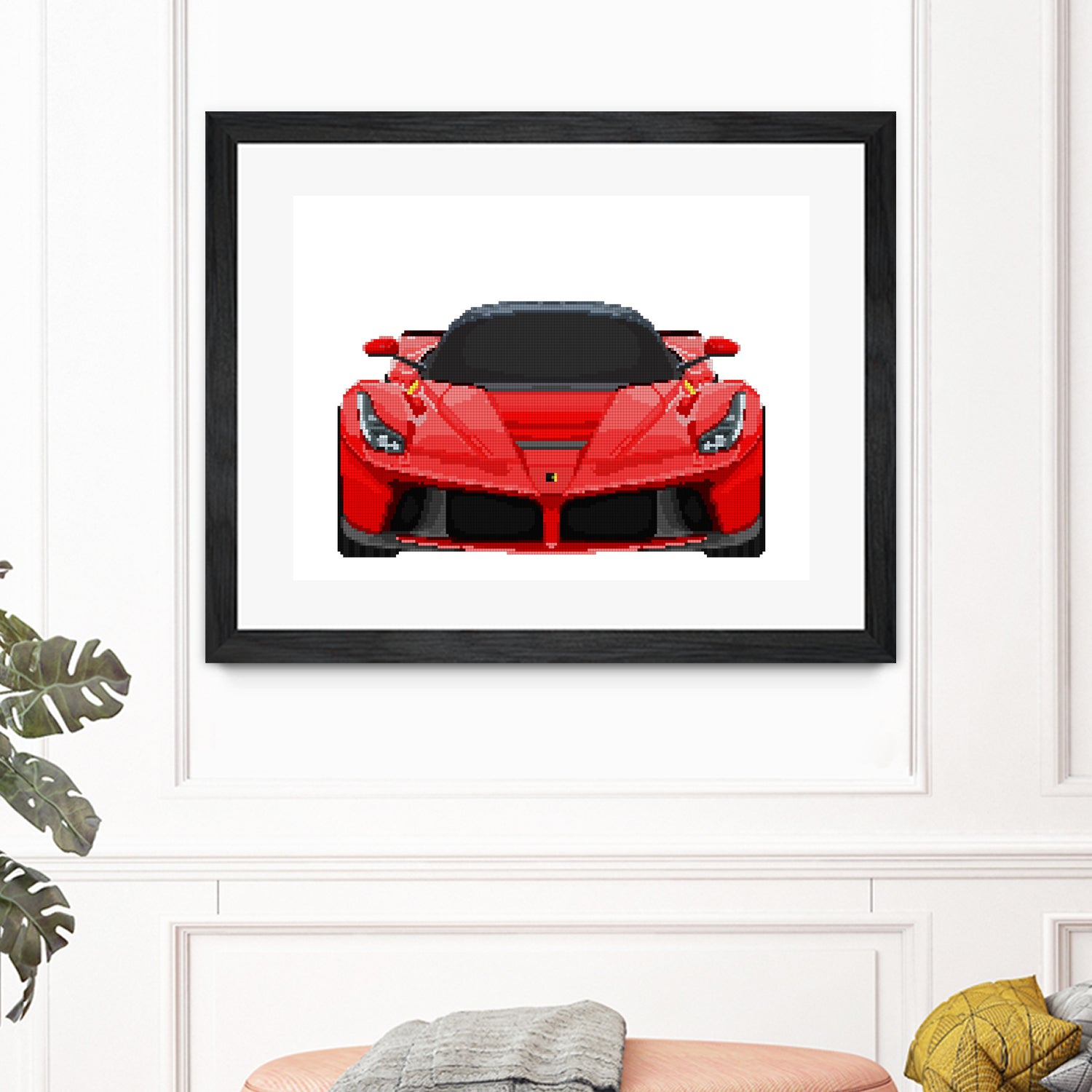 LaFerrari Mosaic by Cristian Mielu on GIANT ART - red digital drawing