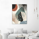 Minimal Yin Yang Monstera Fan Palm Finesse #1 #tropical by Anita & Bella Jantz on GIANT ART - green digital drawing