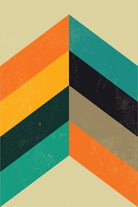 Mid Century Chevron by Studio North on GIANT ART - orange digital drawing