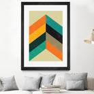 Mid Century Chevron by Studio North on GIANT ART - orange digital drawing