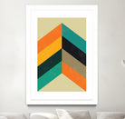 Mid Century Chevron by Studio North on GIANT ART - orange digital drawing