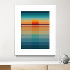 Geometric Sunset by Roland Bánrévi on GIANT ART - yellow vector illustration